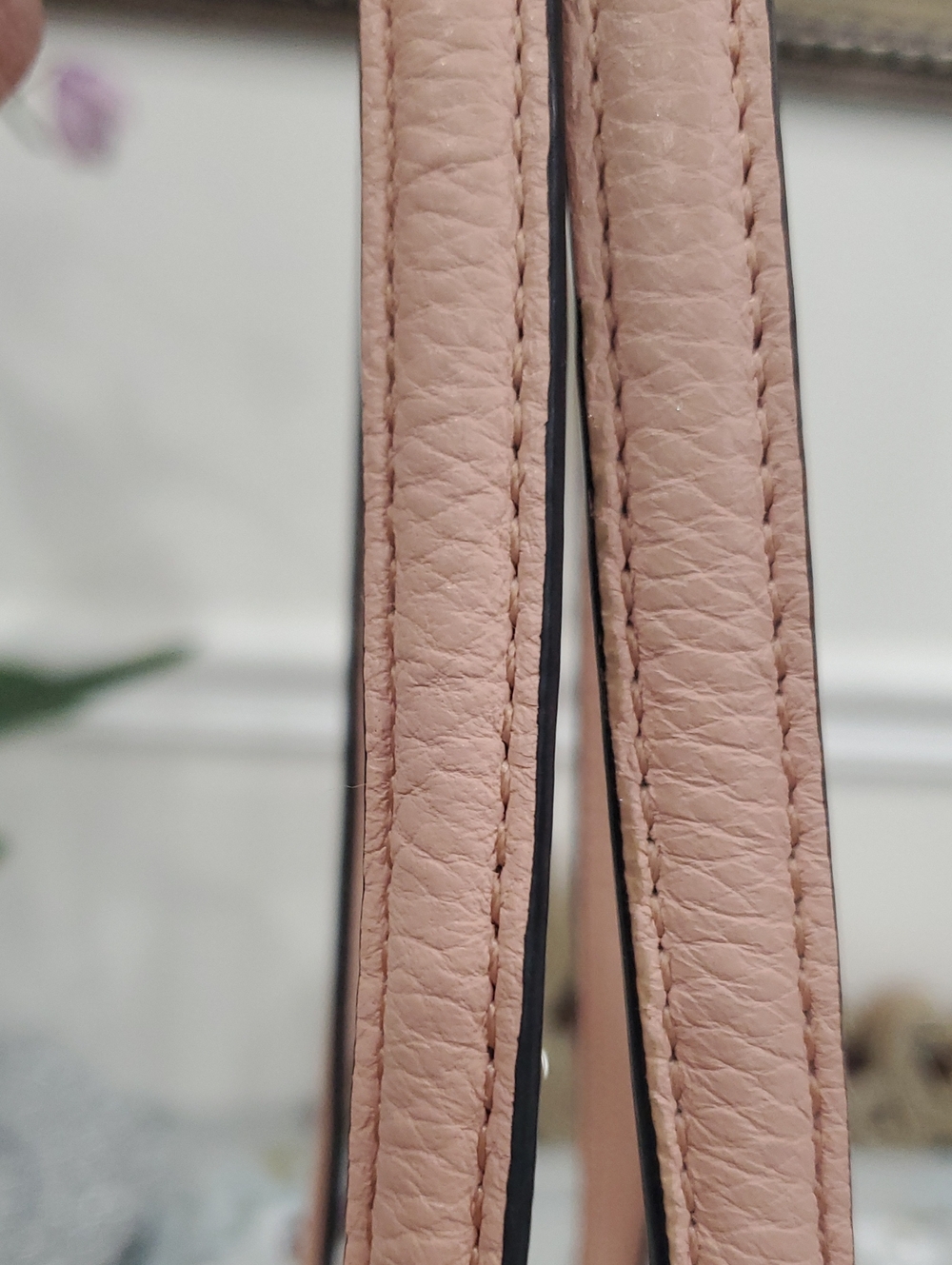 KARL LAGERFELD PINK PEBBLE LEATHER SATCHEL/SHOULDER TOTE BAG💗 - Picture 9 of 16